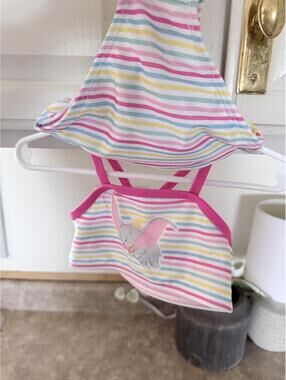 Baby Girls' Dumbo Stripe Swim Set 12M